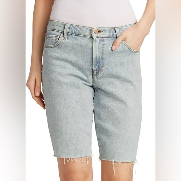 J Brand Light Blue Gigi Wash Relaxed Bermuda Denim Shorts Size 27 NWT - Picture 15 of 15